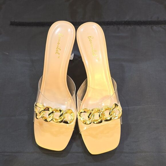 BRAND NEW BONNILEL CLEAR OPEN-TOE WOMEN'S SANDAL - Picture 3 of 16